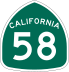 State Route 58 marker