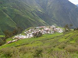The village of Caujul in the Oyón Province