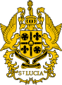 Arms of Saint Lucia from 1967 to 1979.