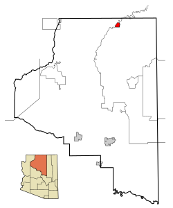 佩吉在可可尼诺县和亚利桑那州的位置