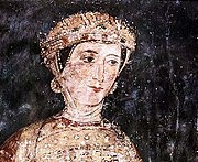 A fresco depicting Desislava, the patron of Boyana church