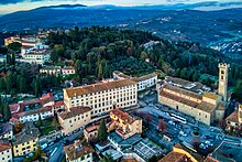 Aerial view of the seminary and surrounding area