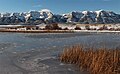 Taylor Mountain (left) and Sheep Mountain (right) from frozen Widgeon Pond at Red Rock Lakes National Wildlife Refuge