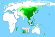 在中国与东南亚广泛分布的单倍群O。