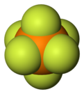 Spacefill model of hexafluorophosphate