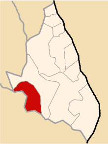 Location of Huacaña in the Sucre province