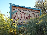 Old sign of La Posada Hotel – 1929 (NRHP).