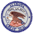 Request: Redraw as SVG "Seal of Alabama (1868–1939)" Taken by: Pbroks13 New file: 1868 Alabama seal WPA.svg