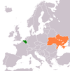 Location map for Belgium and Ukraine.