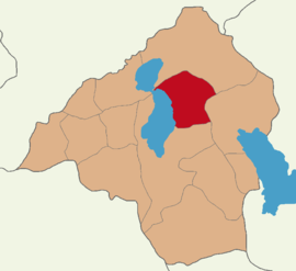 Map showing Gelendost District in Isparta Province