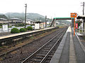 View of the platforms and tracks.