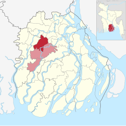 Location of Jhalokathi Sadar