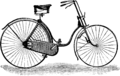 Image from an 1889 advertisement for a ladies' safety bicycle
