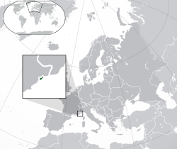 摩纳哥的位置（绿色） 欧洲（深灰色）  —  [图例放大]
