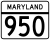 Maryland Route 950 marker