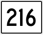 State Route 216 marker