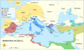 Roman Republic (509-27 BC), Ancient Carthage (814-146 BC), Antigonid dynasty of Macedonia (294-288/ 277-274/ 272-168 BC), Seleucid Empire (312-63 BC) and Ptolemaic Kingdom (305-30 BC) in 218 BC.