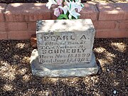 Grave-site of Pearl Azalea Schnebly (1899–1905)