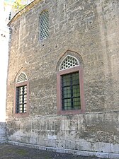 Wall of the mosque with windows