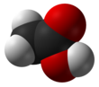 Spacefill model of acetic acid