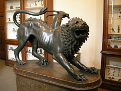 The Chimera of Arezzo, bronze.