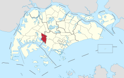 Location of Clementi in Singapore