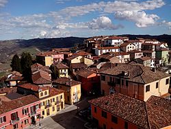 View over Diano d'Alba from the panoramic point