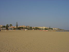 Beach resorts on Isla Canela.