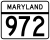 Maryland Route 972 marker