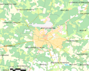 蒙德马桑市镇地图