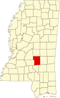 史密斯县在密西西比州的位置