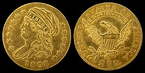 Capped Bust Quarter eagle (1808) John Reich