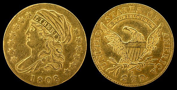 Capped Bust quarter eagle, by John Reich and the United States Mint