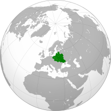 Location of SasquPL/sandbox (dark green) in Central Europe (grey)