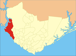 Location of Ponta Negra neighbourhood in Manaus