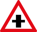 Crossroad ahead with priority