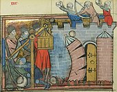 Counterweight trebuchet at the siege of Nicaea (1097), 1337[120]