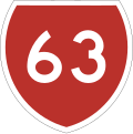 State Highway 63 marker