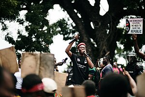 Street protest in Accra