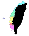 Image 8Administrative units of Taiwan under the Qing dynasty in 1734 (from History of Taiwan)