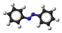 Ball-and-stick model of azobenzene