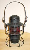 Brakeman's lantern from the Chicago and North Western Railway