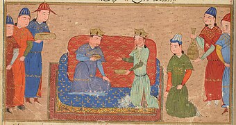 Genghis Khan and Wang Khan, by Rashid al-Din.