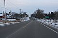 Looking south at the Greenville sign on WIS 76