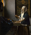 Woman Holding a Balance (c.1664) by Vermeer