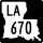 Louisiana Highway 670 marker