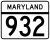 Maryland Route 932 marker