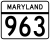 Maryland Route 963 marker
