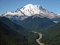 White River, Goat Island Mountain, and Mt. Rainier from the east