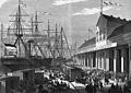 1871年北德意志商船在不来梅哈芬的邮轮